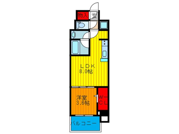 アーバネックス中崎町の物件間取画像